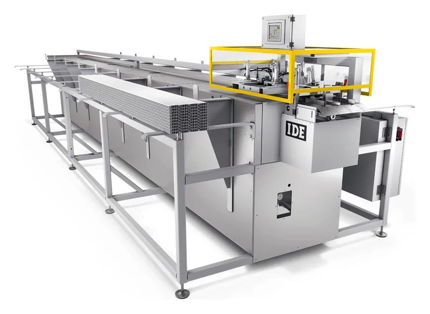 IDE tipping unit at the end of the extrusion line