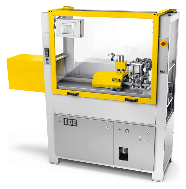 IDE saw unit with protective hood
