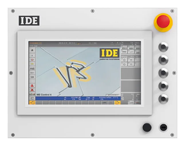 ME Control/4 machine controller with a 15.6 inch touch screen